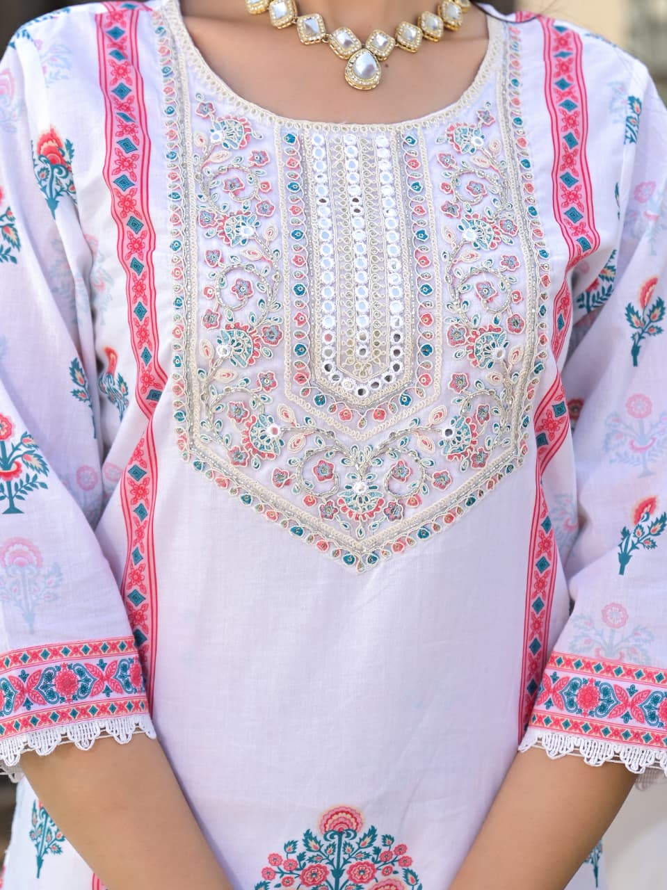 Noor-e-Bahar Cotton Embroidered Suit
