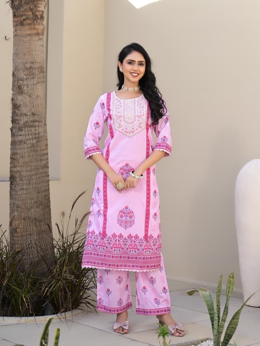 Gul-Rang Cotton Embroidered Suit
