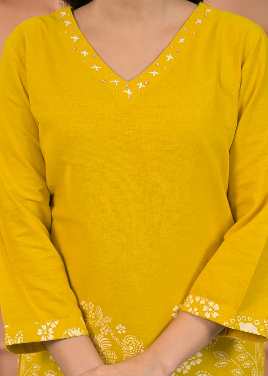 Mustard Bloom Co-ord Set