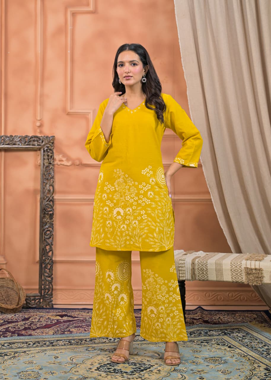 Mustard Bloom Co-ord Set
