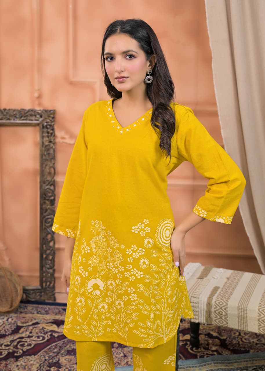 Mustard Bloom Co-ord Set