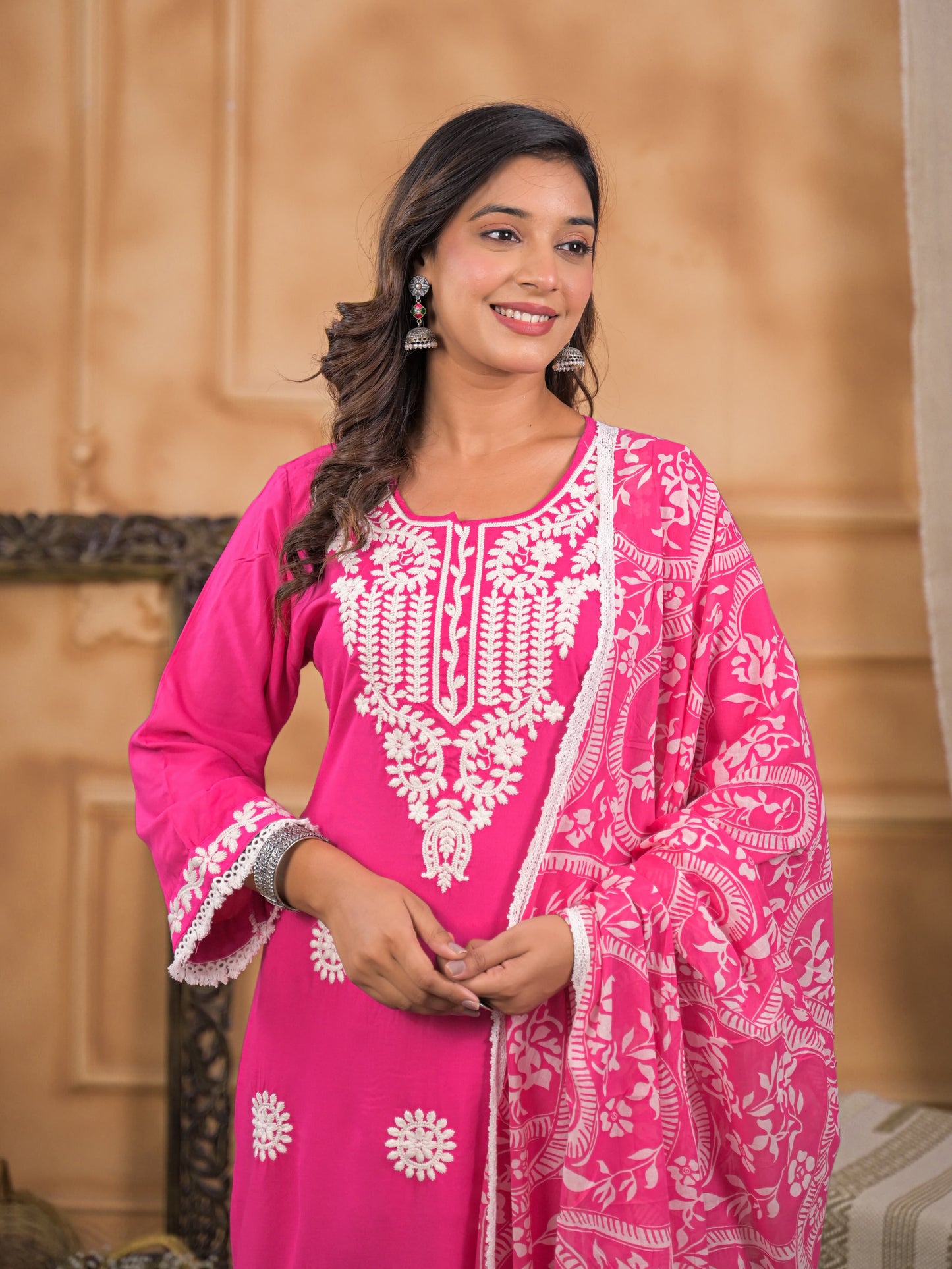Gulbahaar Pink Chikankari Suit