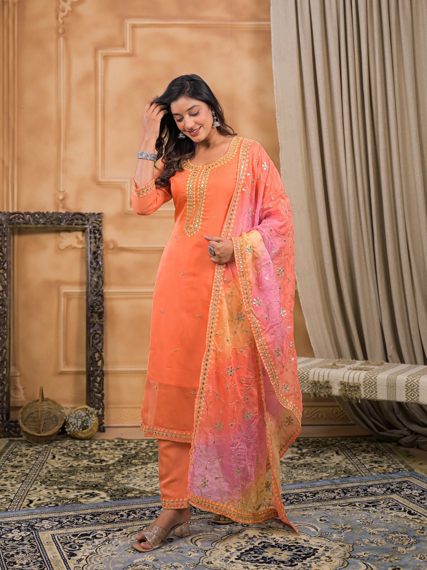 Noorangi Zaria Kurta Set