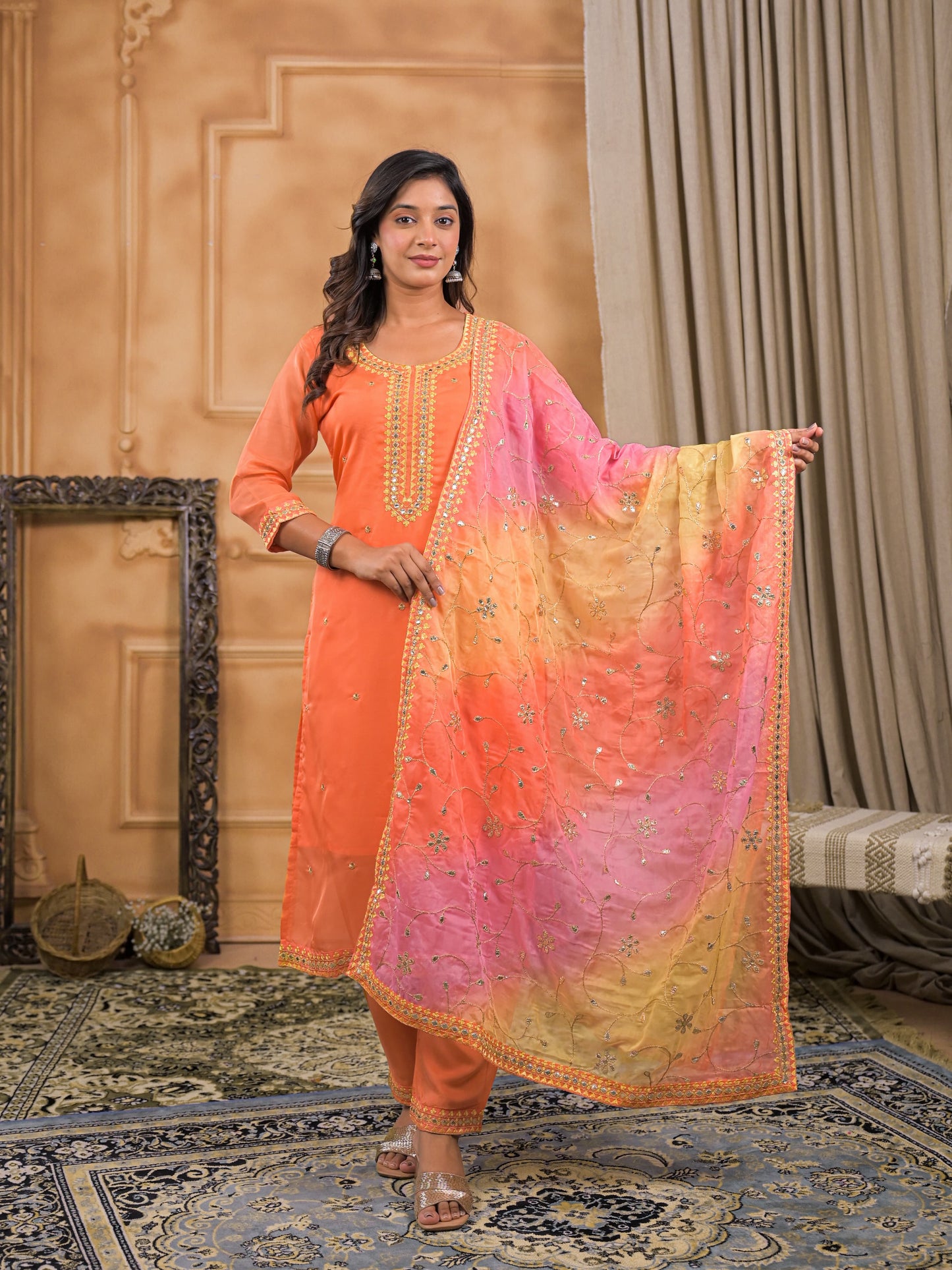 Noorangi Zaria Kurta Set