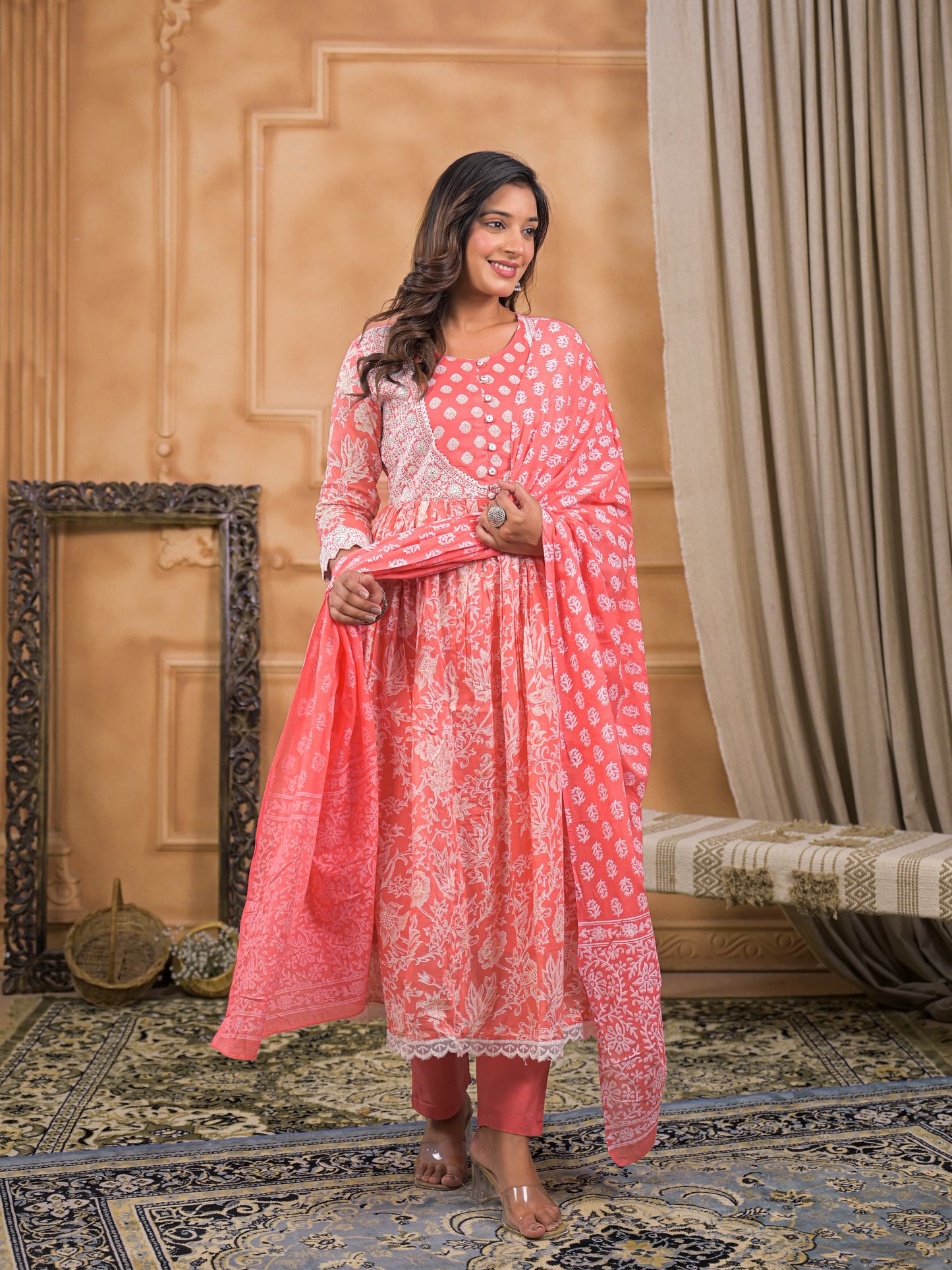 Inaaya Peach Blossom Kurta Set
