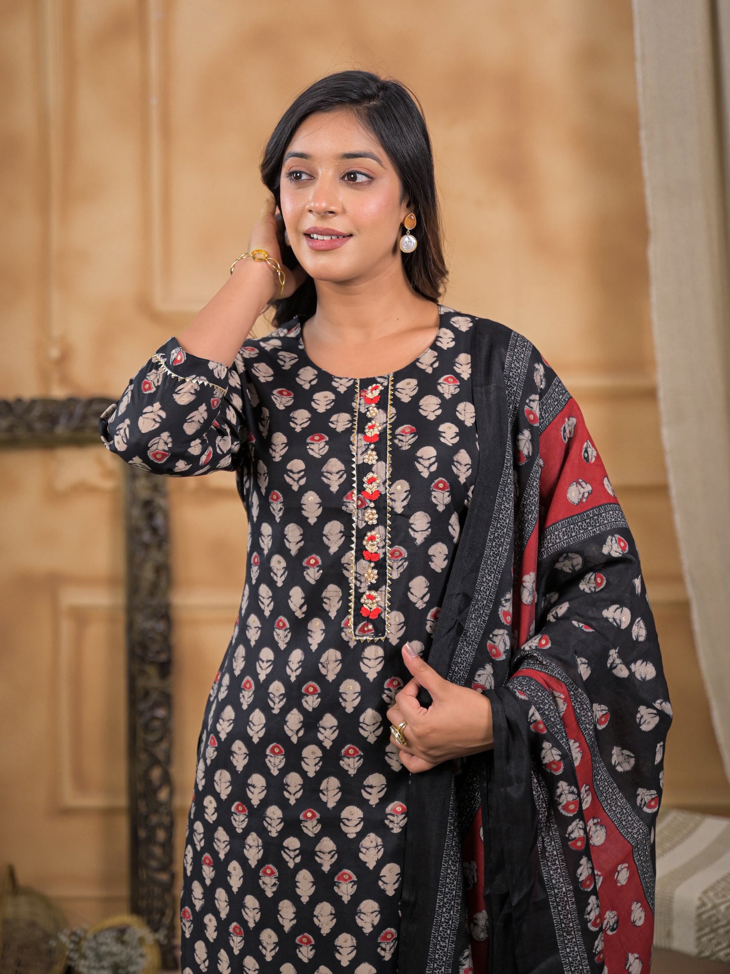 Chandni Charcoal kurti set