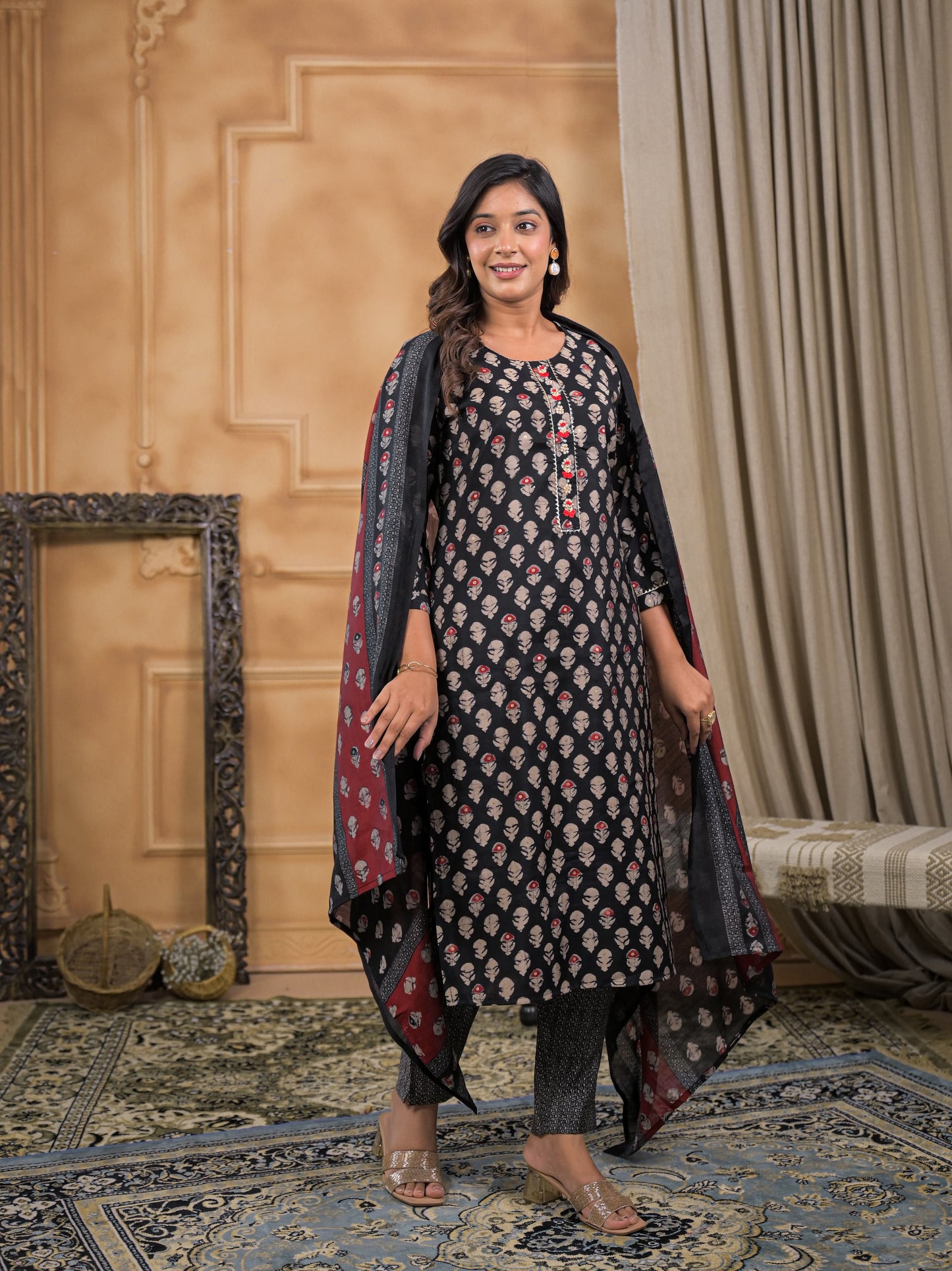Chandni Charcoal kurti set
