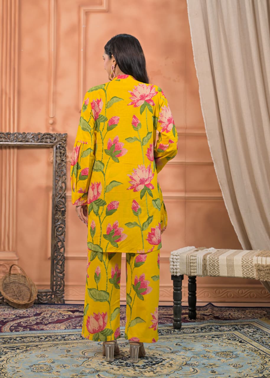 Sunlit Lotus Kurta Set
