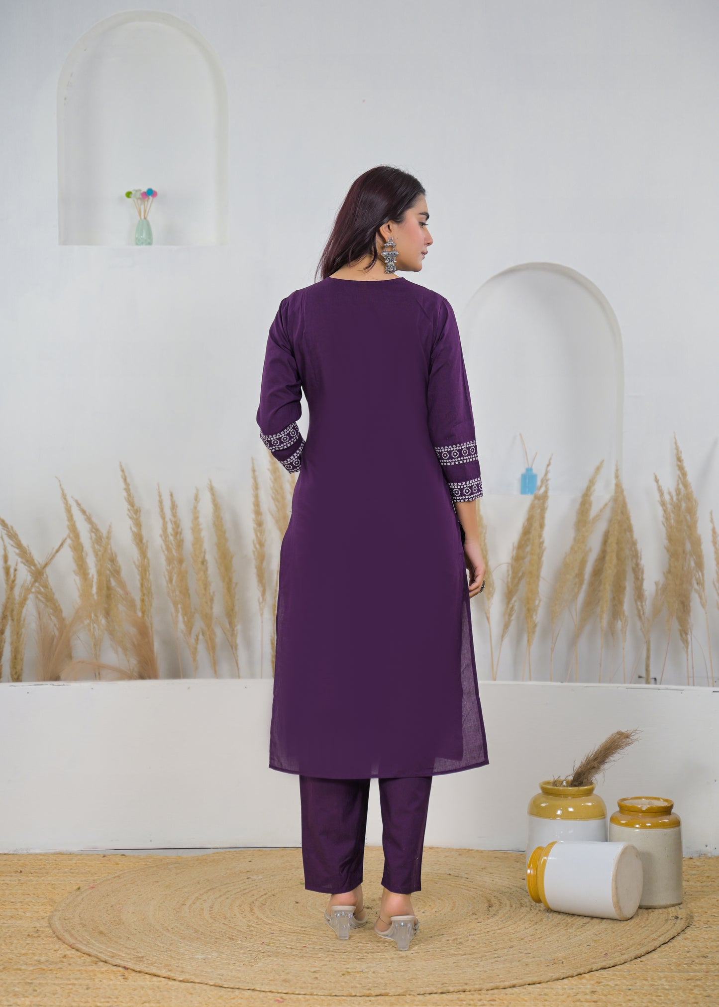 Lavender Printed Salwar Suit with Matching Dupatta
