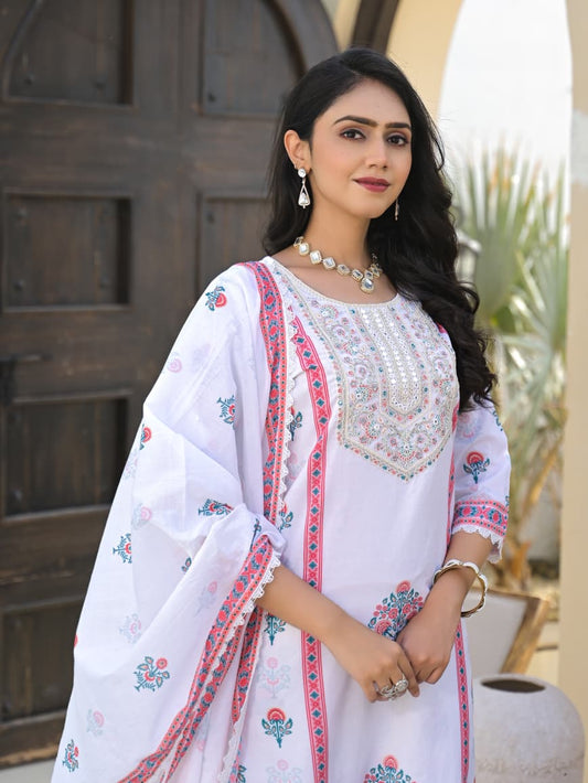 Noor-e-Bahar Cotton Embroidered Suit