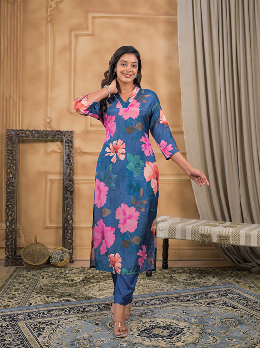 Ira Sapphire Bloom Kurta Set
