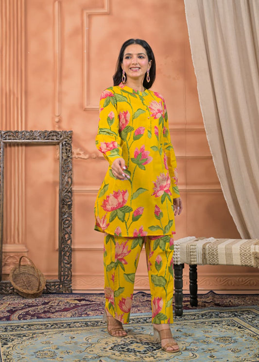 Sunlit Lotus Kurta Set